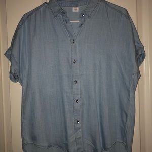 Button Down Denim Top